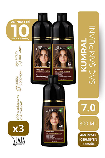 Jaja Kumral Brown Saç Şampuanı 7.0 | 300 ML x 3 Adet & Beyazlar İçin