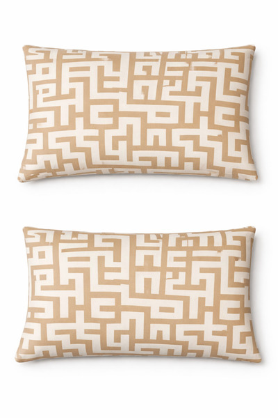 SADEN HOME Set of 2 Patterned Cotton Pillowcases 50X70 cm