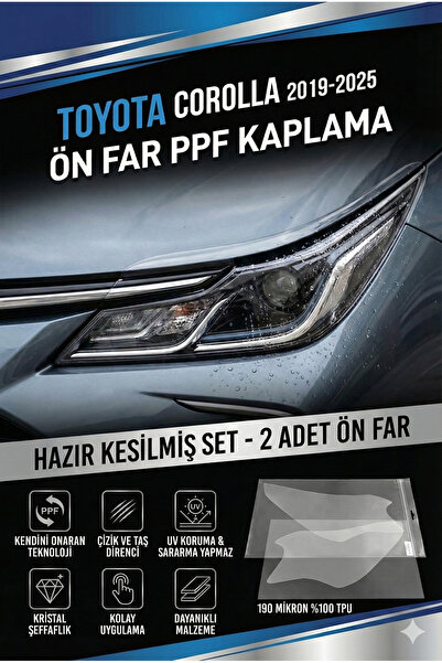 Drive Detailing Toyota Corolla Far Koruma Filmi (PPF) 2019-2025 - Hazır Kesim...