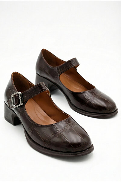 Shoesers Women's Crocodile Design Loafers Buckled Daily Block Heel Pack Shoes...