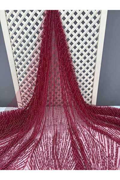 ipekkumaş Bordo Renk Boncuklu Abiye Kumaş Çok Farklı Ürün ÜRÜNÜMÜZ ADET OLARA...