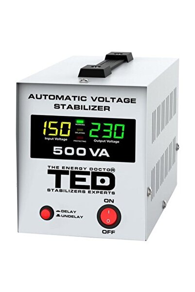 TED Electric AUTOMATIC VOLTAGE STABILIZER AVR 500VA LCD T