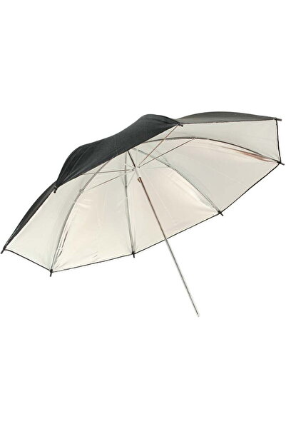 Generic Umbrelă studio reflexie argintiu - negru 84cm