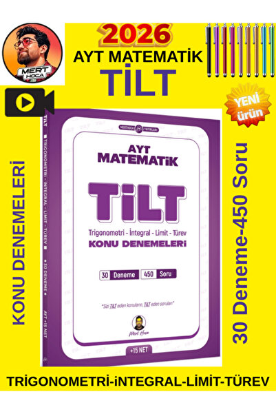 Mert Hoca Yayınları AYT TİLT Serisi 30'lu Deneme: Trigonometri, İntegral, Lim...