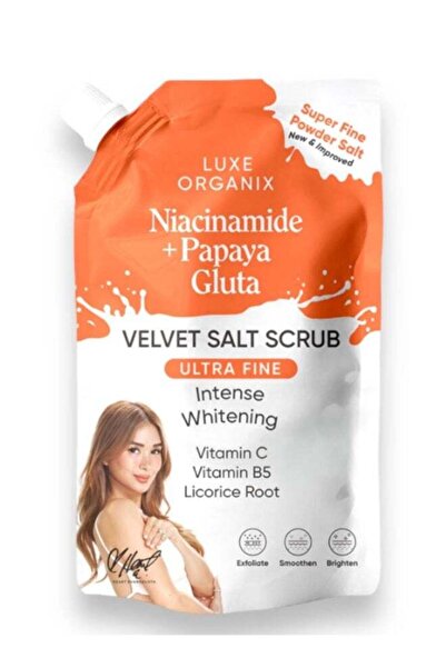 LUXE ORGANIX Niacinamide Papaya Gluta Velvet Salt Scrub 300G