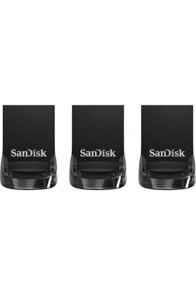 SanDisk Ultra Fit, USB 3.0, 3 bucx32 GB, Negru