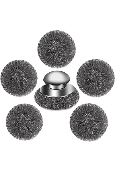 Arabest مجموعة من 6 قطع من ليفة تنظيف من صوف الفولاذي مع وسادات سلكية بديلة، ...