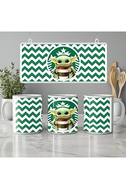 Beramussa كوب بتصميم شخصيات يودا - قطعة واحدة - كوب خاص بتصميم علامة تجارية م...