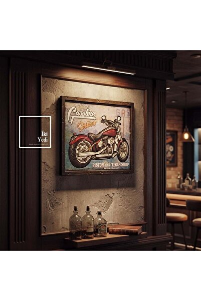 İki Yedi Konsept Pstngas Metal Kabartmalı Motosiklet Tablo, Vintage Duvar Dek...
