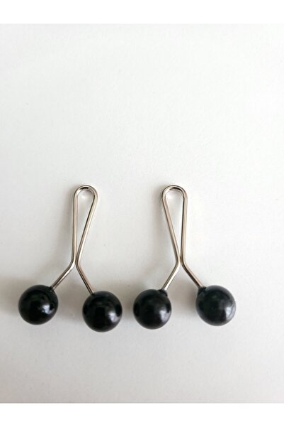 MY VİNTAGE Klips Aksesuar Eşarp Şal Klipsi 2 Adet Siyah