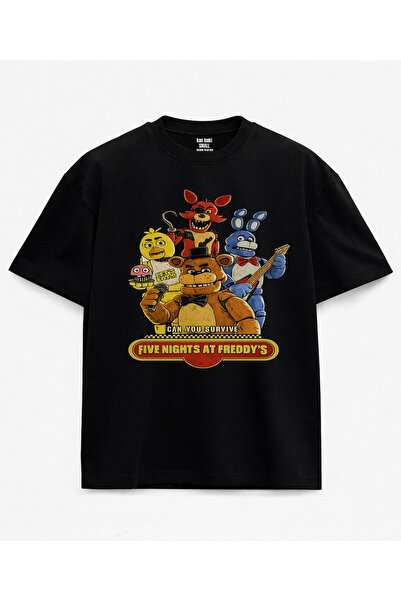 kun inaki Five Nights At Freddy's Bloody Golden Freddy fnaf Baskılı Siyah Uni...