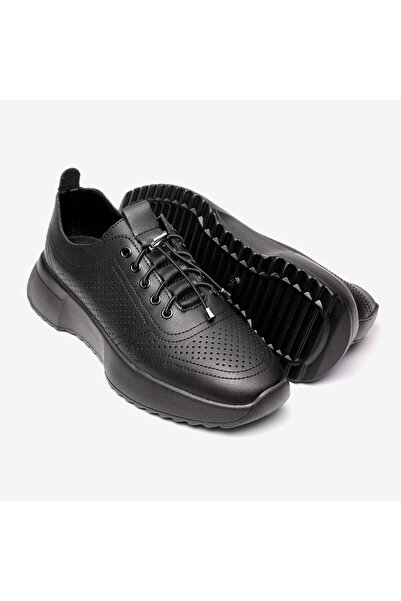 Tellus Women's Leather Casual Perforated Sneakers, Walking Shoes, JS703-1