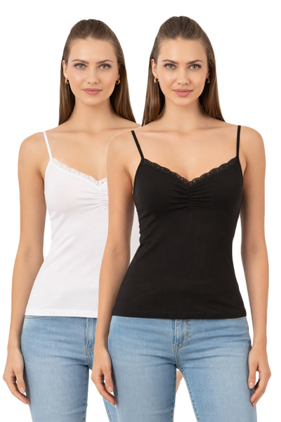 ÖZKAN underwear Özkan 3167 2-Pack Women's 95% Cotton Cotton Piece Front Ruche...