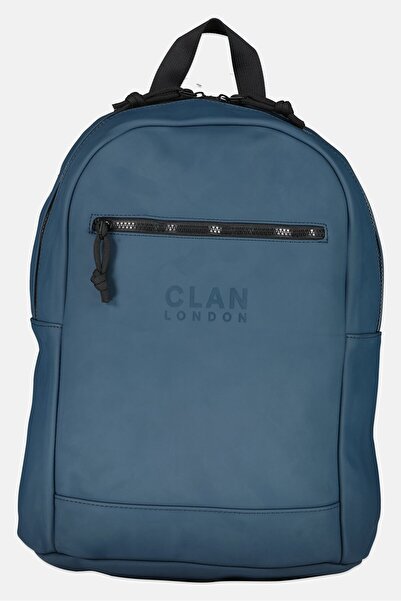 CLAN LONDON Men Brand Logo Backpack, Navy