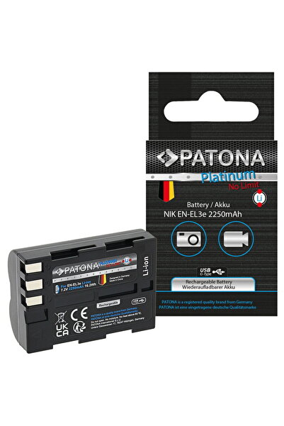 Patona Acumulator Platinum EN-EL3e pentru Nikon D700 D300 D200 D100 D80 D70 D...