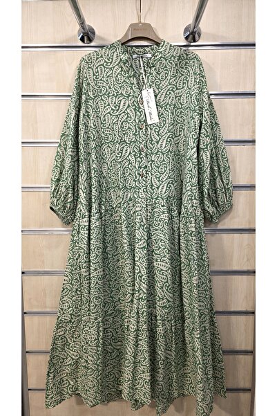 Park Moda Дълга памучна рокля с мотив