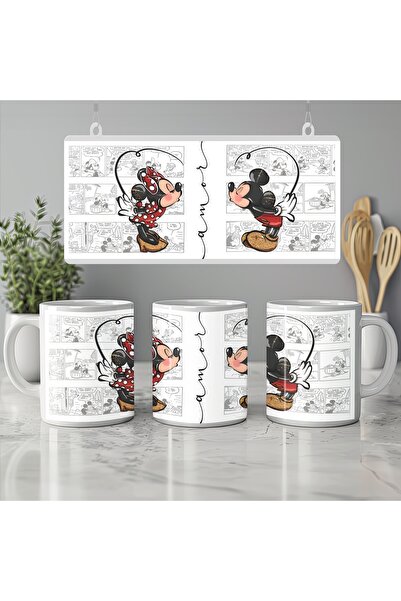 Beramussa Mickey Mouse Couple in Love 1 Piece Mug - Romantic and Cute Mickey ...