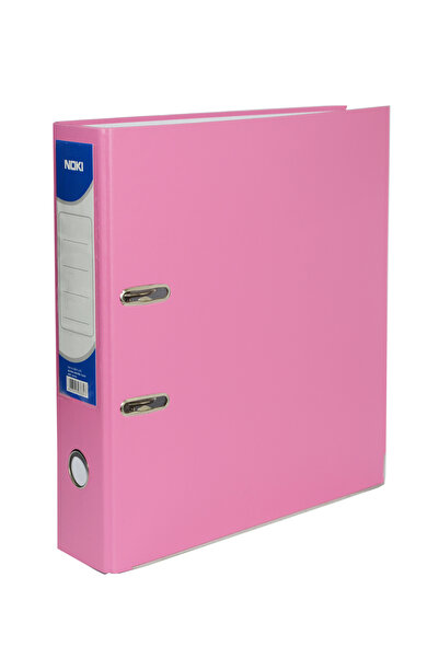 Noki Laminated Lever Arch File 7.5cm Pink