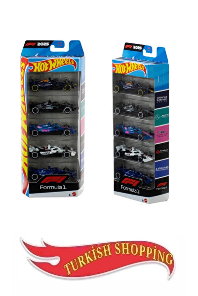 CCA Hot Wheel. 1:64 Ölçek 5'li Farmula 1 Seti(Redbull racing,Merc. Amg,Alpina...