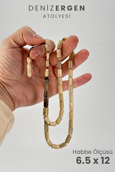 DENİZ ERGEN Sertifikalı Üst Düzey Doğal Koç Boynuzu Sistem Püsküllü Tesbih