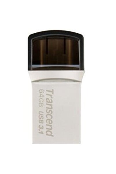 Transcend JetFlash 890 64GB Placare cu argint USB 3.1 Tip C