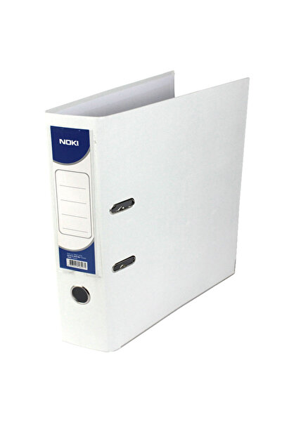 Noki Laminated Lever Arch File 7.5cm White