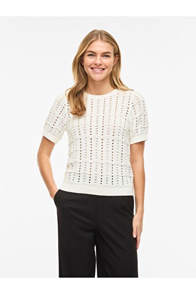 VILA Strickoberteil VISIDONA Kurzärmeliges