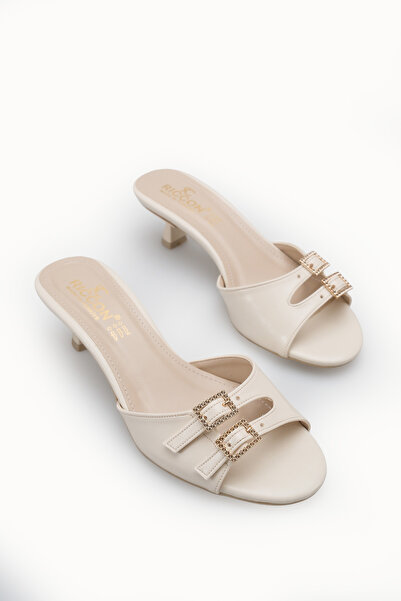 Riccon Femei toc stiletto u T papuci 00122605 Bej Rustic