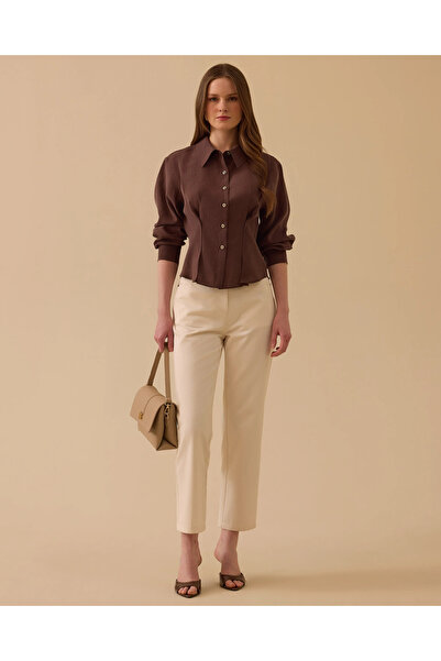 SEÇİL PİLE DATAYLI BEL BOL GÖMLEK