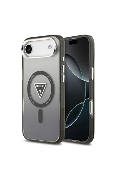 Guess Carcasă pentru iPhone 17 Air, IML Gradient Triangle Logo MagSafe, Negru