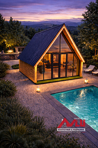 avlu collections Bungalov Ev 37 m2 Loft Katlı