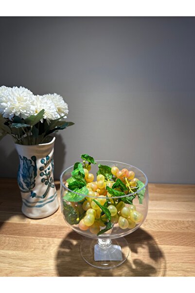 Miko Home & Garden Düz Cam Ayaklı Kase 14,5x15Cm