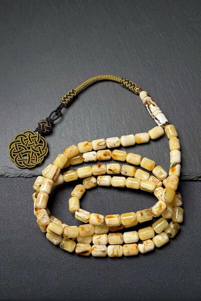TESBİHKENTİ Arab Model 85's Kaliningrad Drop Amber Prayer Beads