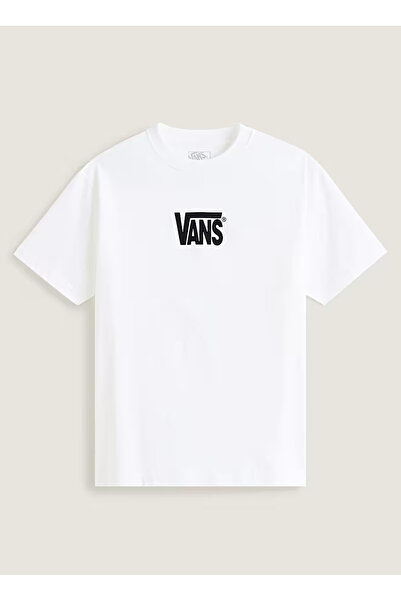 Vans VN000SWDYB21 Stretch Logo SS T Beyaz Düz Yaka Normal Erkek T-Shirt