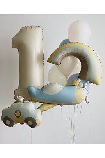 Çemrek Süs Parti Retro Erkek Çocuk Doğum Günü Konsepti Retro Araba Gökkuşağı ...