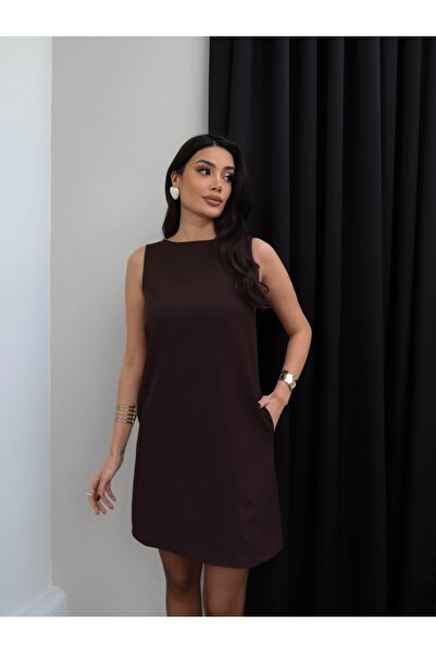 ESRAHELVACI Crew Neck Thick Strap Dress