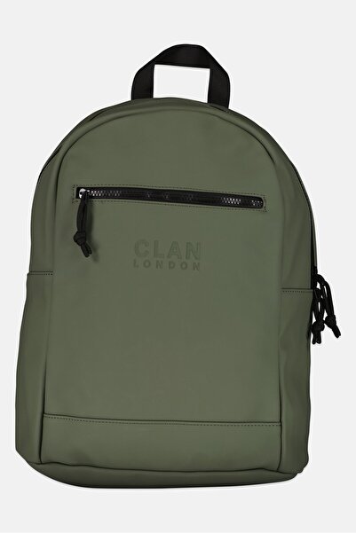 CLAN LONDON Men Brand Logo Backpack, Olive