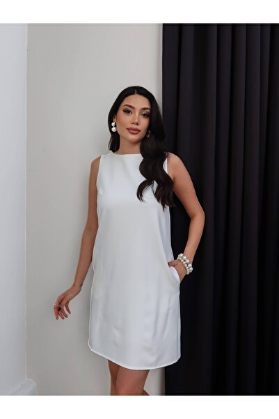 ESRAHELVACI Crew Neck Thick Strap Dress