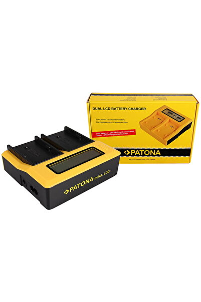 Patona IncДѓrcДѓtor USB dublu LCD pentru Sony BP-U30 BP-U60 BP-U90 BP-U95 BPU...