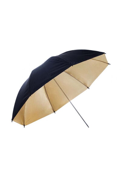 Generic Umbrela reflexie gold - black 84cm