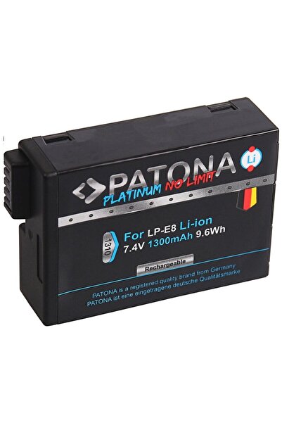 Patona Acumulator Platinum 1300mAh compatibil Canon LP-E8 LP-E8+ pentru 550D ...