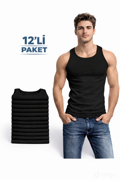 DeeAn Μαύρο πακέτο 12-συσκευασίας Βαμβάκι ανδρικών εσωρούχων