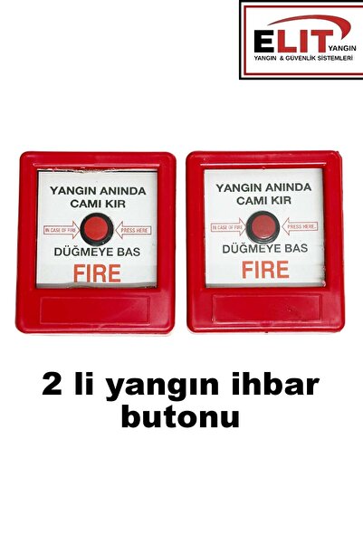 ELİT YANGIN VE GÜVENLİK SİSTEMLERİ Yangın Alarm İhbar Butonu 2'li Set
