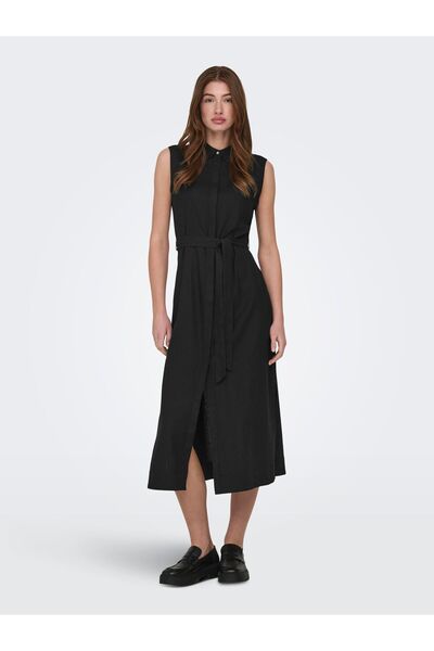ONLY Kleid ONLGOA Leinen Midikleid