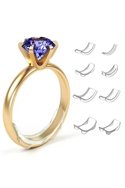 zola Set of 8 accessories for adjusting the ring, made of silicone, sizes fro...