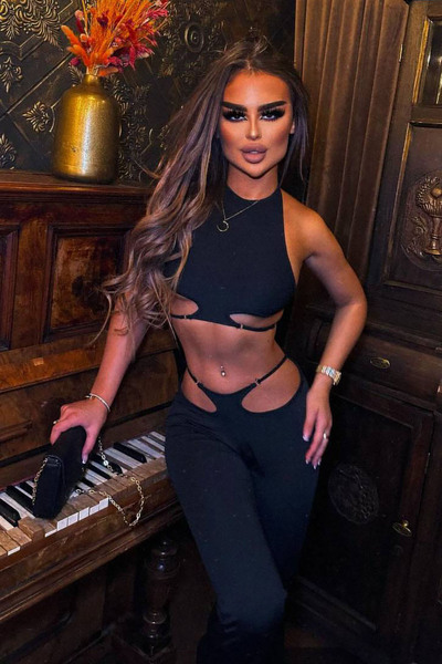 Bikini Mayokini Dünyası Katrin asymmetric suit - black