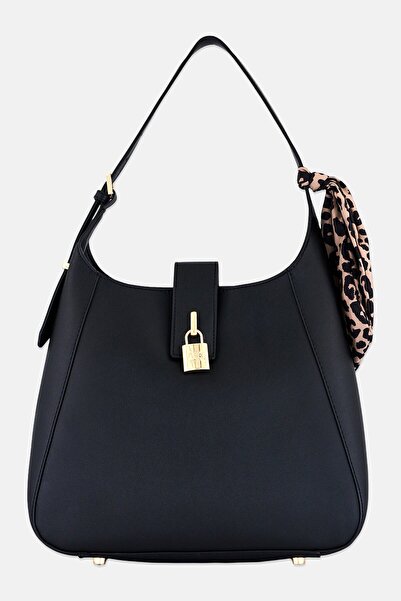 Anne Klein Women Brand Logo Marea Shoulder Bag, Black