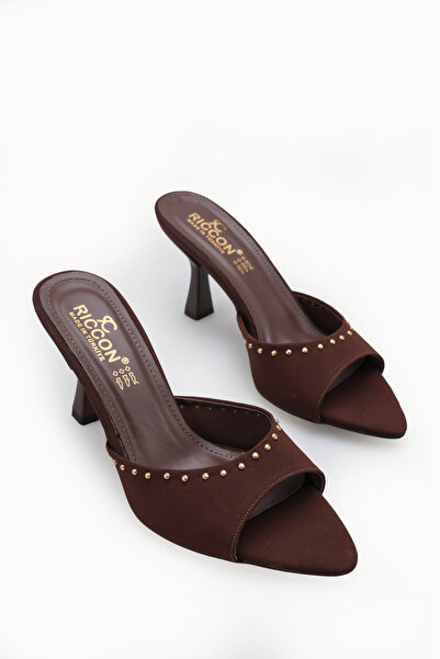 Riccon Femei toc stiletto u T papuci 00121912 Nubuck maro