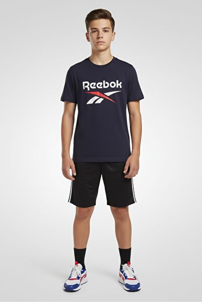Reebok Kids Boy Sportswear FIt Short Sleeve Outdoor T-shirt, Navy