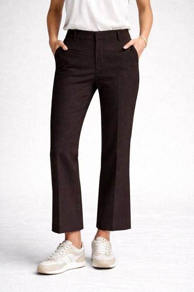 Pink Export Bell-Bottomed Trousers with Pocket Zipper Detail